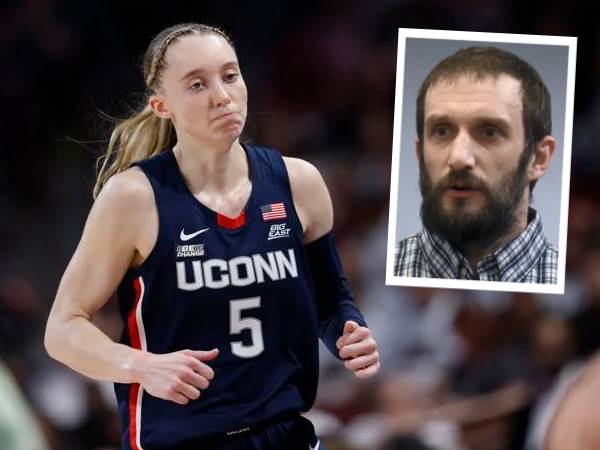 Bintang UConn, Paige Bueckers. Inset: Robert Cole Parmalee. (Foto: Yahoo)