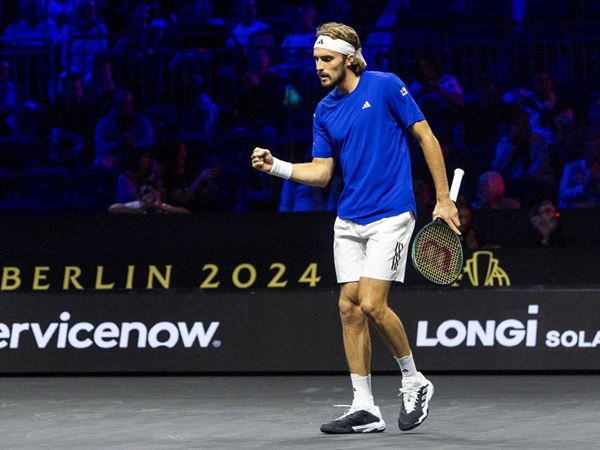 Stefanos Tsitsipas Sukses Samakan Kedudukan Bagi Tim Eropa Di Laver Cup