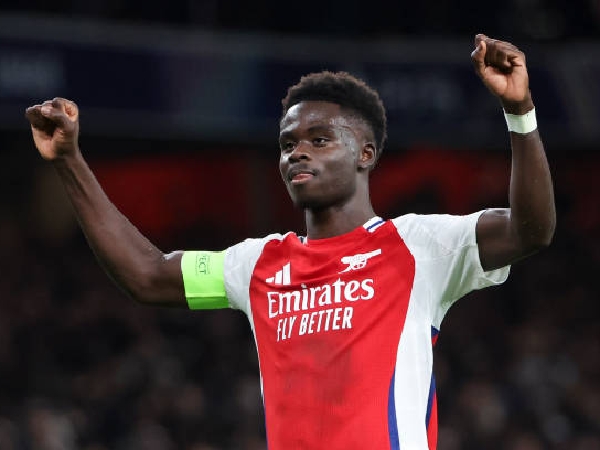 Pemain sayap Arsenal, Bukayo Saka