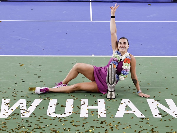 Jatuh Bangun, Aryna Sabalenka Sukses Cetak Hat-Trick Di Wuhan