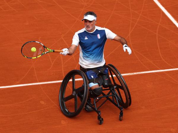 Stephane Houdet beraksi di Paralimpiade Paris 2024. (Foto: Inside The Games)