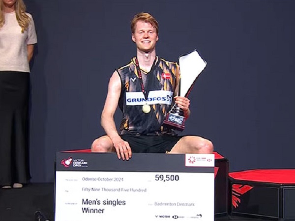 Anders Antonsen Kampiun Tunggal Putra Denmark Open 2024