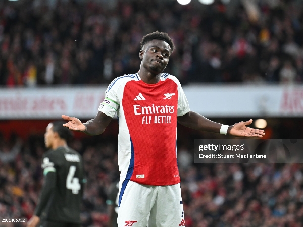 Winger andalan Arsenal, Bukayo Saka