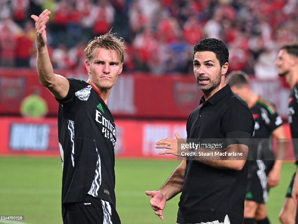 Martin Odegaard dan manajer Arsenal, Mikel Arteta