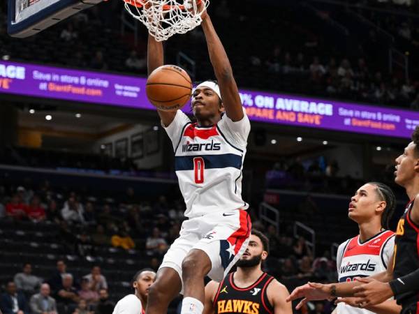 Bilal Coulibaly mencetak 27 poin saat Washington Wizards menang 133-120 atas tim tamu Atlanta Hawks pada hari Rabu (30/10). (Foto: AP)