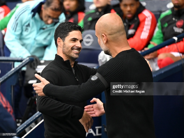 Mikel Arteta dan Pep Guardiola