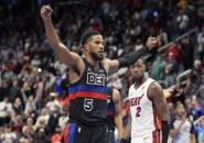 Malik Beasley Tentukan Kemenangan Tipis Pistons Atas Heat