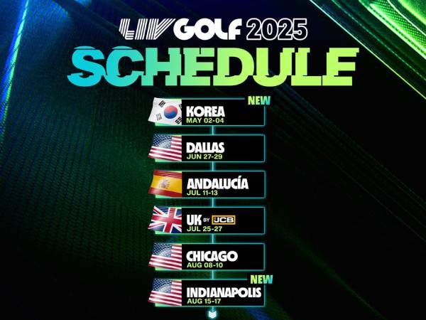 LIV Golf mengumumkan jadwal turnamen untuk tahun 2025. (Foto: LIV Golf)