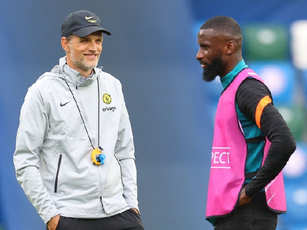 Thomas Tuchel dan Antonio Rudiger saat bersama di Chelsea