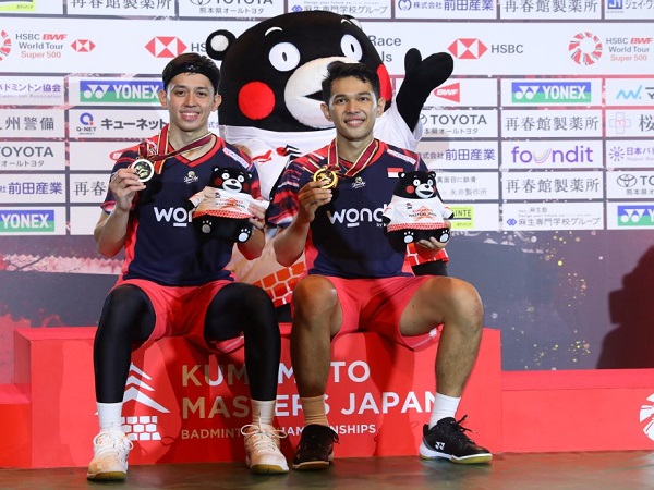 Fajar/Rian bahagia bisa raih gelar juara di Kumamoto Masters 2024.