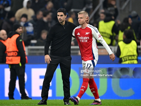 Mikel Arteta dan Oleksandr Zinchenko