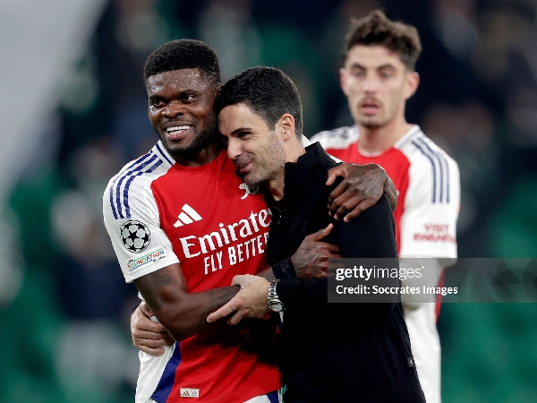 Thomas Partey dan manajer Arsenal, Mikel Arteta