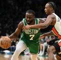 Jaylen Brown Tak Gentar Hadapi Permainan Fisik Pistons