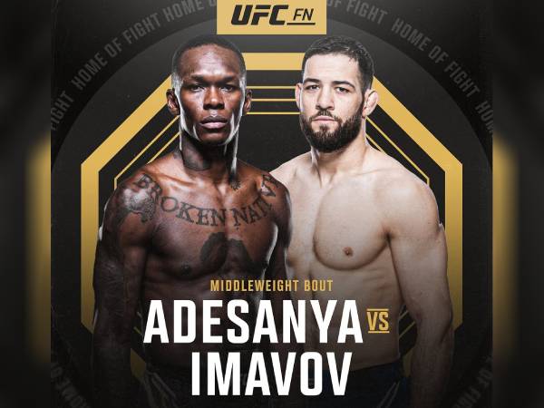 Israel Adesanya (kiri) dan Nassourdine Imavov. (Foto: UFC)