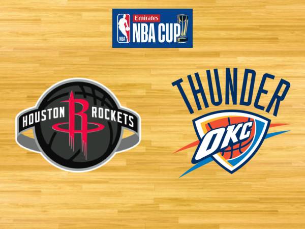 Houston Rockets bertindak sebagai tim tamu saat menghadapi Oklahoma City Thunder di Las Vegas dalam babak semifinal Piala NBA pada hari Sabtu (14/12) malam atau Minggu pagi WIB. (Foto: NBA)