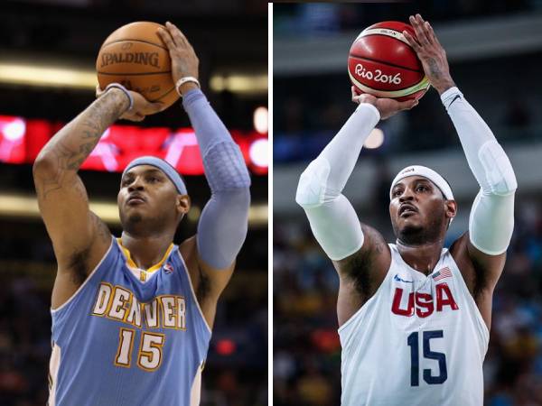 Selain menjadi nominasi pemain untuk pertama kalinya, Carmelo Anthony adalah bagian dari tim putra Olimpiade AS 2008, yang kembali dipertimbangkan. (Foto: AP)