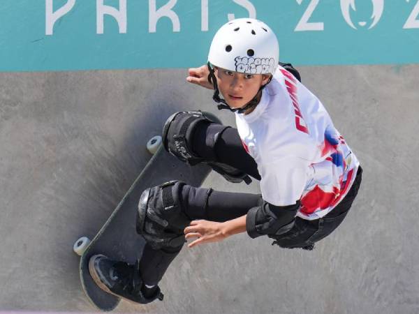 Skateboarder China, Haohao Zheng mengatakan bahwa ia senang dengan pengalamannya di Paris 2024 dan sudah mengincar Olimpiade 2028. (Foto: AP)