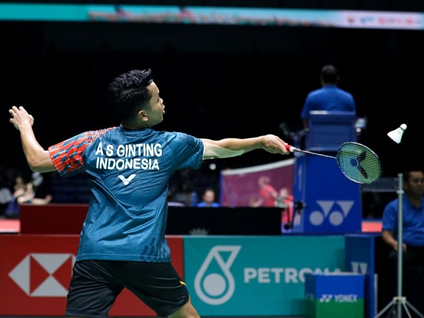 Anthony Ginting puas bisa menangi laga perdana di Malaysia Open 2025.